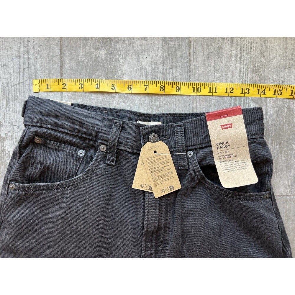 Levi's Women High-Rise Cinch Baggy Jeans Capturing Moments NEW Straight 27 x 31 - Picture 8 of 11